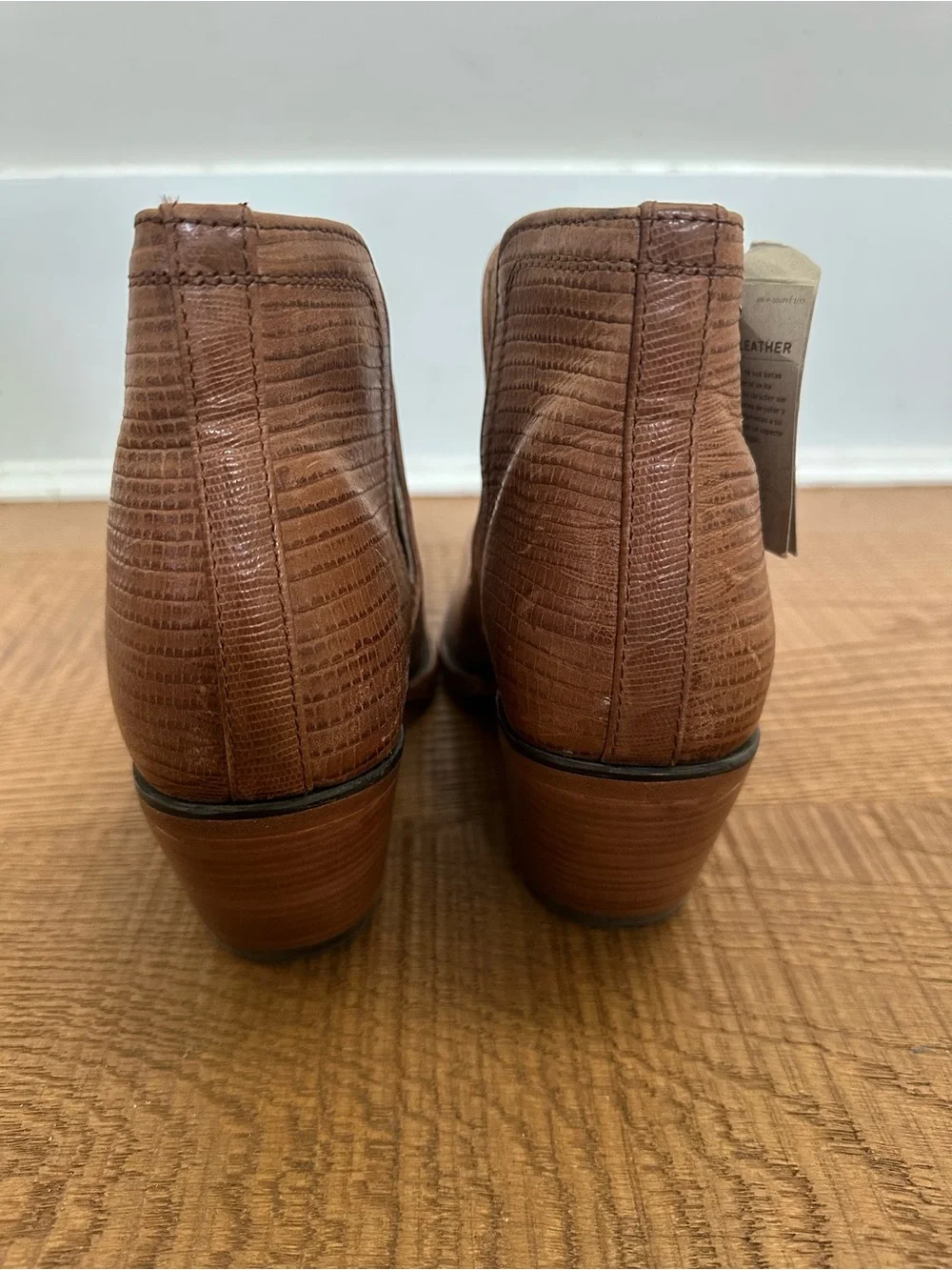 Ariat Dixon Toe Lizard Print Brown Boot Women 7.5